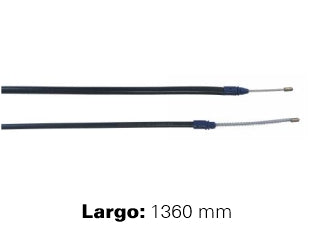 CABLES FRENO DE MANO LIVIANOS RENAULT CLIO 1.2 - 1.5 98/../SYMBOL 09/.. CON ABS  -  FRENO TRASERO IZQUIERDO A CAMPANA  -  LARGO 13