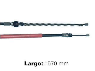 CABLES FRENO DE MANO LIVIANOS FORD F100 DUTY 99/../F250/F350 98/02 FRENO TRASERO IZQUIERDO A CAMPANA  -  LARGO 1570 MM_