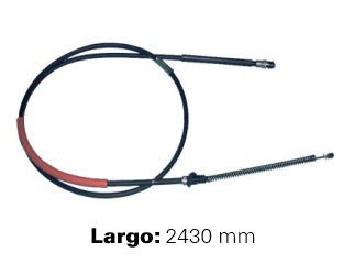 CABLES FRENO DE MANO LIVIANOS FORD F100 DUTY 99/../F250/F350 98/02 FRENO TRASERO DERECHO A CAMPANA  -  LARGO 2430 MM_