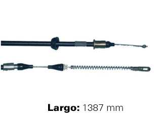 CABLES FRENO DE MANO LIVIANOS CHEVROLET CORSA/CLASSIC/COMBO/CELTA/TIGRA FRENO TRASERO IZQUIERDO  -  LARGO 1387 MM_