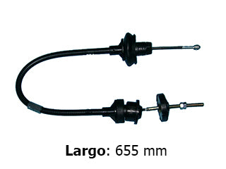 CABLES DE EMBRAGUE LIVIANOS PEUGEOT 206 1.6 16V TU5JP4 DESDE CHASIS 9683/..  -  ADAPTACION  -  REGULACION MANUAL  -  LARGO 655 M