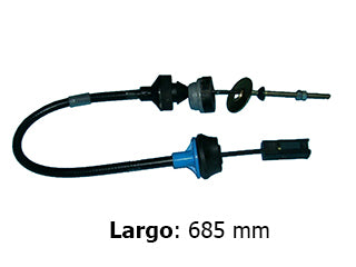 CABLES DE EMBRAGUE LIVIANOS PEUGEOT PARTNER / CITROEN BERLINGO 1.4 - 1.6 97/.. REGULACION MANUAL  -  LARGO 685 MM_