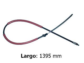 CABLES FRENO DE MANO LIVIANOS FORD F100/F250 CABINA DOBLE 02/.. FRENO TRASERO IZQUIERDO A CAMPANA  -  LARGO 1395 MM_