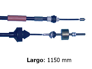 CABLES DE EMBRAGUE LIVIANOS RENAULT LOGAN/SANDERO 1.6 8V K7M 04/.. CON UN CONTRAPESO  -  LARGO 1150 MM_
