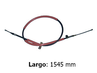 CABLES FRENO DE MANO LIVIANOS VOLKSWAGEN GOL TREND/VOYAGE FRENO TRASERO IZQUIERDO A CAMPANA  -  LARGO 1545 MM_