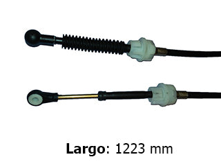 CABLES CAMBIOS - SELECTORA DE CAJA LIVIANOS CHEVROLET ASTRA/ZAFIRA 2.0 8V 01/06 RELACION LARGA  -  CABLE LARGO  -  ENGANCHE  -  LARGO 1223 MM_