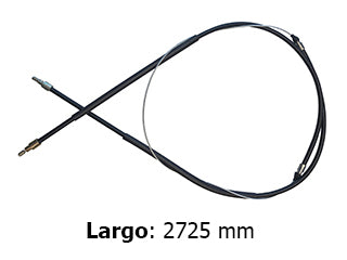 CABLES FRENO DE MANO LIVIANOS PEUGEOT BOXER / CITROEN JUMPER / FIAT DUCATO 02/.. FRENO ENTRE RUEDAS A DISCO  -  LARGO 2725 MM  -