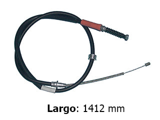 CABLES FRENO DE MANO LIVIANOS FIAT UNO WAY 1.3 8V MPI FRENO TRASERO IZQUIERDO  -  LARGO 1412 MM_