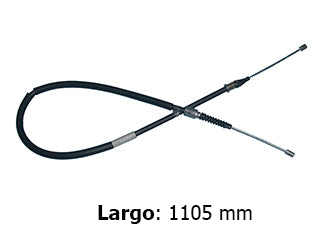 CABLES FRENO DE MANO LIVIANOS CHEVROLET CORSA II/MONTANA 03/.. FRENO TRASERO IZQUIERDO A CAMPANA  -  LARGO 1105 MM_