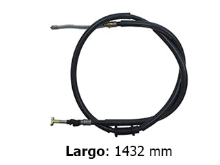 CABLES FRENO DE MANO LIVIANOS FIAT UNO FASE II 10/../FIORINO XMF 15/.. FRENO TRASERO IZQUIERDO A CAMPANA  -  LARGO 1432 MM_
