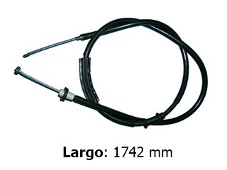 CABLES FRENO DE MANO LIVIANOS FIAT GRAND SIENA 1.4 8V - 1.6 16V 12/.. FRENO TRASERO IZQUIERDO A CAMPANA  -  LARGO 1742 MM_