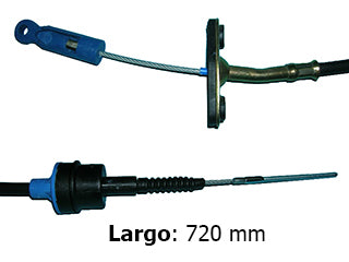 CABLES DE EMBRAGUE LIVIANOS FIAT PALIO/SIENA/STRADA CABINA CORTA 1.3 8V MPI - 1.3 16V FIRE 03/.. - 1.4 LARGO 720 MM_