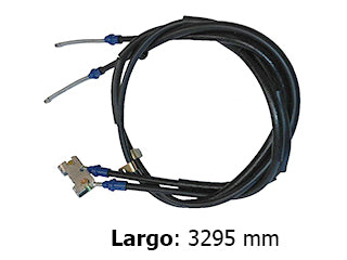 CABLES FRENO DE MANO LIVIANOS FORD FIESTA/COURIER 96/06/KA 08/13 TRASERO A CAMPANA MOD BRASILERO C/PUNTERAS PLASTICAS-DOS CABLES -