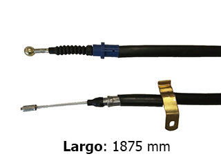 CABLES FRENO DE MANO LIVIANOS VOLKSWAGEN SAVEIRO 14/.. FRENO TRASERO DERECHO A DISCO  -  LARGO 1875 MM_