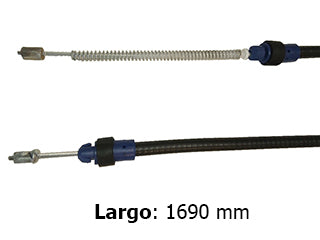 CABLES FRENO DE MANO LIVIANOS RENAULT SANDERO FASE II 12/.. FRENO TRASERO DERECHO/IZQUIERDO A CAMPANA  -  LARGO 1690 MM_