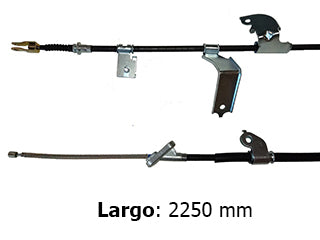 CABLES FRENO DE MANO LIVIANOS TOYOTA HILUX 2.4-2.8 16/.. FRENO TRASERO IZQUIERDO - LARGO 2250 MM - FREMEC 4504_