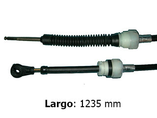 CABLES CAMBIOS - SELECTORA DE CAJA LIVIANOS VOLKSWAGEN FOX/SURAN 2010/.. ENGANCHE - OJAL GRANDE - LARGO 1220MM_