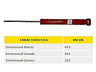 AMORTIGUADORES LIVIANOS CHEVROLET SPIN 12/.. TRASERO_