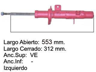 AMORTIGUADORES LIVIANOS CITROEN C3 03/.. DELANTERO IZQUIERDO_