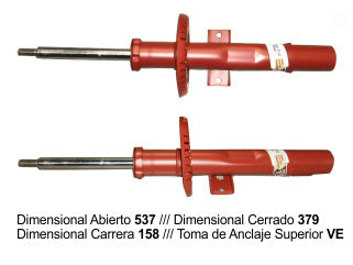 AMORTIGUADORES LIVIANOS VOLKSWAGEN SAVEIRO G5 10/.. DELANTERO_