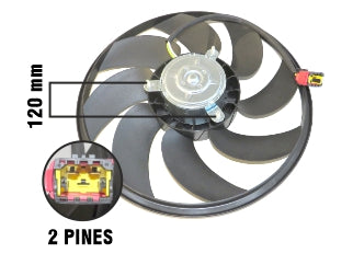 ELECTROVENTILADORES PEUGEOT 206 c/A.A. ASPIRANTE DIAMETRO: 394 MM_