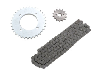 KIT CADENA + CORONA + PINON MOTOS HONDA BIZ 125 34/14 428HX110L_