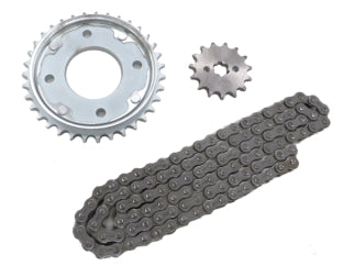 KIT CADENA + CORONA + PINON MOTOS HONDA BIZ 100 35/15 428HX110L_