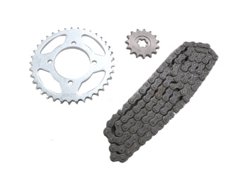 KIT CADENA + CORONA + PINON MOTOS YAMAHA CRYPTON 105 37/15 428HX118L_