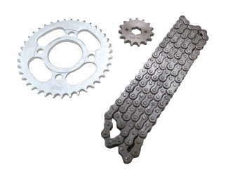 KIT CADENA + CORONA + PINON MOTOS ZANELLA RX 150 39/15 428HX118L P/SEGUER_