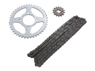 KIT CADENA + CORONA + PINON MOTOS MOTOMEL SKUA 150 / CORVEN TRIAX 150 44/14 428HX136L_