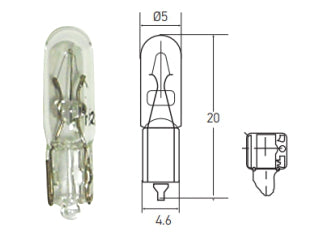 LAMPARAS DE CAMIONES INCANDESCENTES LAMPARA INTERIOR - 24V 1.2W W2X4.6D - TRUCKLIGHT - PACK X10