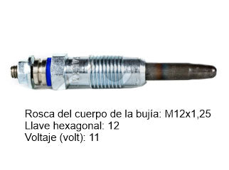 BUJIAS INCANDESCENTES CITROEN BERLINGO 1.9 D MOTOR XUD9-D9B 99-03 - PACK X4