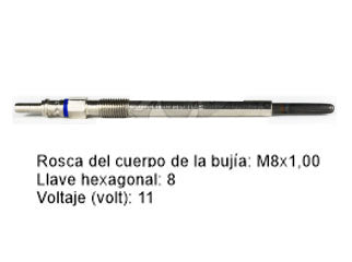 BUJIAS INCANDESCENTES FORD MONDEO 2.0 TDCI 07-10 / CITROEN C6 / PEUGEOT 607 2.7 HDI V6 / VOLVO S60/V70/XC90 2.4 TDI D5 - PACK X4
