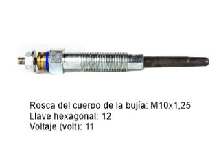 BUJIAS INCANDESCENTES TOYOTA HILUX / HI ACE / COROLLA II - PACK X4