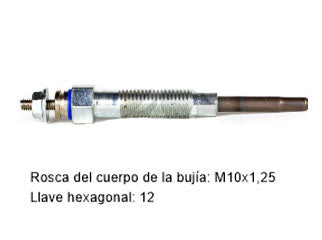 BUJIAS INCANDESCENTES TOYOTA HI ACE / HILUX 2,4TD - PACK X4