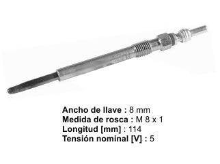 BUJIAS INCANDESCENTES PEUGEOT 208/301/308/408/PARTNER/EXPERT 1.6HDI / CITROEN C4/C-ELYSEE/BERLINGO 1.6HDI BUJIA INCANDESC - PACK X4