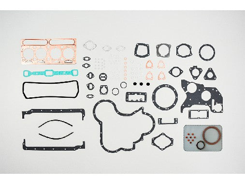 JUNTAS JUEGO COMPLETO FORD F100/FALCON / DODGE  POLARA/D100/200 3.3 PERKINS 4.203 CON RETENES - COBRE_