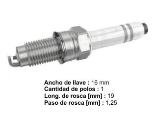 BUJIAS DE ENCENDIDO VOLKSWAGEN GOL TREND/VOYAGE/SAVEIRO/FOX/CROSSFOX 1.6 16V/UP 1.0 - PACK X4