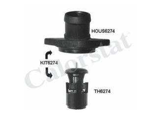 TERMOSTATOS VOLSWAGEN GOL/FOX/GOLF/POLO/CADDY 1.6 - TERMOSTATO SIMPLE_