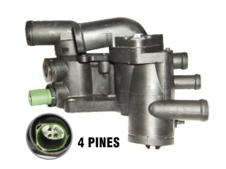 KIT TERMOSTATOS MODULO COMPLETO VOLKSWAGEN GOL TREND/FOX/SURAN/VOYAGE/POLO/GOLF 1.6 8V - TERMOSTATO INTEGRAL_