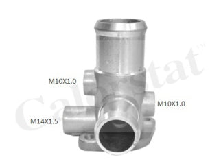 BRIDAS PORTA TERMOSTATO VOLKSWAGEN QUANTUM/SANTANA BRIDA PORTA TERMOSTATO 3 ROSCAS - 2 DE 10X1 Y 1 DE 14X1.5__