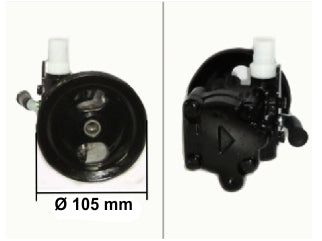 BOMBAS DE DIRECCION HIDRAULICA LIVIANOS MITSUBISHI L200 2.5 D-TD 96/07 / C/POLEA / GIRO HORARIO (DERECHO) / OEM MB540001_