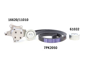 KIT ACCESORIOS TENSOR+CORREA TOYOTA HILUX 2.4 TDI 2GDFTV-2.8 TDI 1GDFTV 16/.._