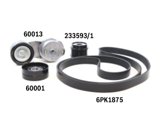 KIT ACCESORIOS TENSOR+CORREA CHEVROLET S10/BLAZER / NISSAN FRONTIER 2.8 TDI MWM CON AA_