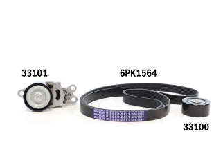 KIT ACCESORIOS TENSOR+CORREA PEUGEOT 206/207/PARTNER / CITROEN C3/BERLINGO 1.4 8V TU3JP-1.6 16V TU5JP4_