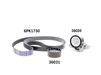 KIT ACCESORIOS TENSOR+CORREA RENAULT CLIO II/SYMBOL/MEGANE I FASE 2/LAGUNA/KANGOO 1.6 16V K4M_