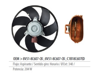 ELECTROVENTILADORES FORD ECOSPORT KINETIC 1.6 - 2.0 13/..