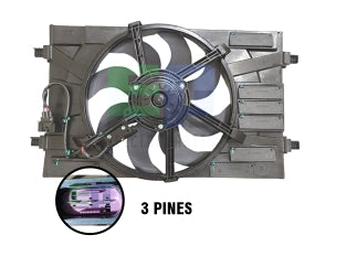 ELECTROVENTILADORES VOLKSWAGEN POLO/VIRTUS MSI COMPLETO 3 PINES_