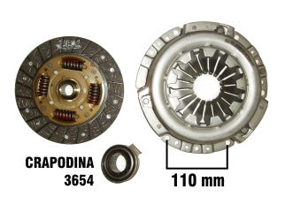 KIT DE EMBRAGUES LIVIANOS HONDA FIT 1.4 8V ../08 DIAMETRO 190 MM - 20 ESTRIAS - CRAPODINA 3654_
