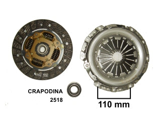 KIT DE EMBRAGUES LIVIANOS PEUGEOT 206/207/208/301/307/308/PARTNER / CITROEN C3/C4 1.6 16V DIAM: 200 MM/18 ESTRIAS/CRAPO 2523_